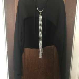 Current Mood Chained ‘n’ Dangerous Crop Hoodie